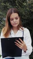 Medical Trainee Outside University In Park Repeats Lectures Exam video
