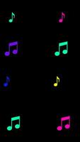 Brightly colored musical notes are scattered on a transparent background, creating a lively and cheerful design with a musical theme. video
