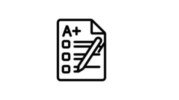 Animated checklist with an a grade and a pen video