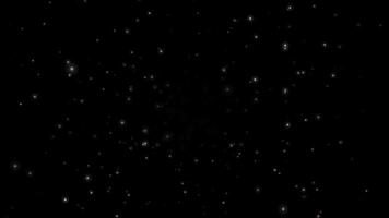 Movement through space and shiny stars video
