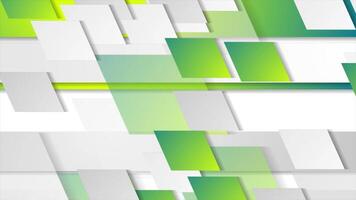 Bright green geometric tech abstract animation video