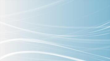 Abstract blue smooth elegant waves animation video