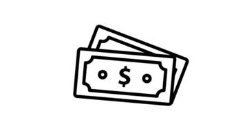 Animated a stack of money with a dollar sign depicts wealth and prosperity video