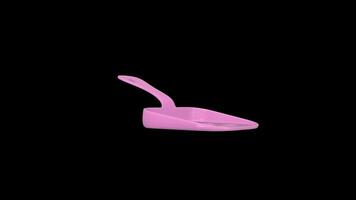 Litter Scoop Rotating on a Transparent Background. Seamless Loop. 4K video