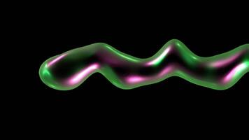 Glowing Line With Waving Animation On Black Background video