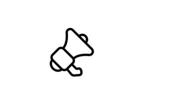 Animated a black and white image of a megaphone shouting the word sale video
