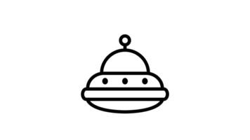 Animated black and white ufo for your scifi projects video