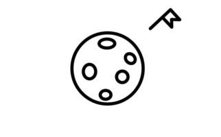 Animated a moon with a flag waving proudly video