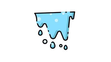 Cloud raining animation icon design video