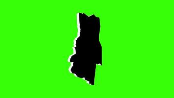 green screen 3d map of Lubombo District in eswatini video