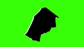 green screen 3d map of Hhohho District in eswatini video