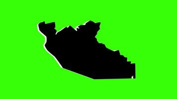 green screen 3d map of Shiselweni District in eswatini video
