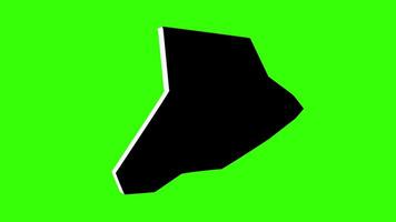 green screen 3d map of Sidvokodvo in Eswatini video