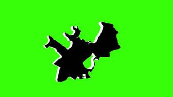 green screen 3d map of Tallinn in Eswatini video