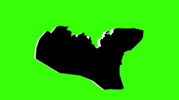 green screen 3d map of Bahir Dar in Ethiopia video