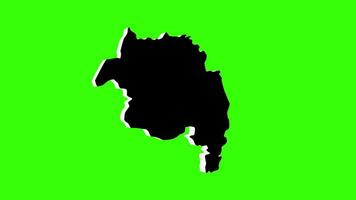 green screen 3d map of Amhara Region in Ethiopia video