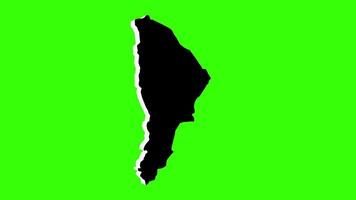 green screen 3d map of Afar Region in Ethiopia video