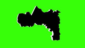 green screen 3d map of Tigray Region in Ethiopia video