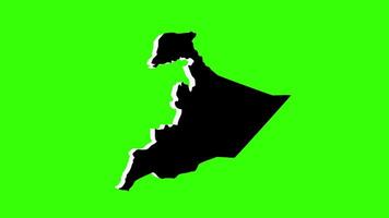 green screen 3d map of Somali Region in Ethiopia video
