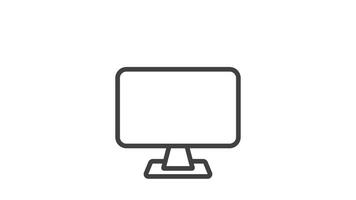 Animated a lightbulb glows on a computer screen illuminating ideas video