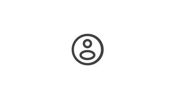 Animated three user icons connected together symbolize collaboration video