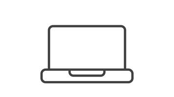 Animated line drawing of a laptop with a shield and checkmark video