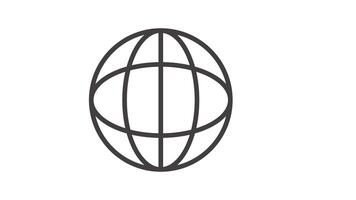 Animated globe with a checkmark inside a shield video