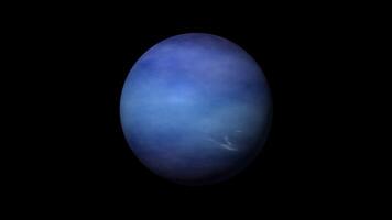 Neptune captured beautifully in the vast realms of Deep Space in Alpha Channel video