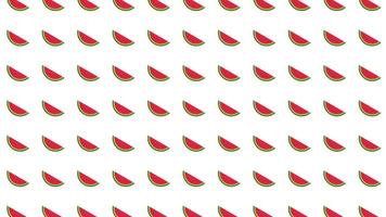 Seamless pattern with watermelon slices on white video