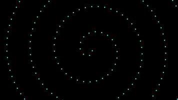 Black Background Spiral Dotted Animation video