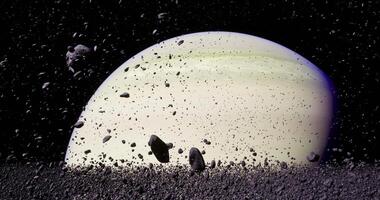 CGI shows a view of Saturn's rings video