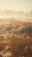 Realistic CGI nepal mountains in fog at summer video