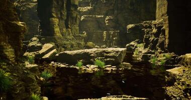 CGI view of carving dramatic canyons video