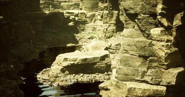 CGI carving dramatic canyons video
