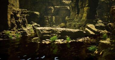 CGI of a beatiful carving dramatic canyons video