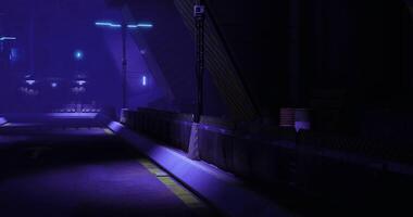 CGI of rays neon light in the dark video