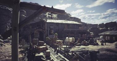 Cinematic CGI Mining Site in Ruins video
