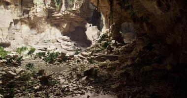 Cinematic CGI of a cave with impressive rock formations video