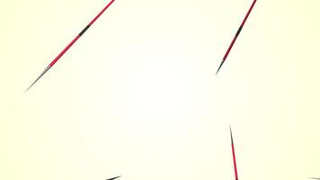 Javelin Throw Sticks Falling Against a Light Background. Stylized Javelin Throw. 4K video
