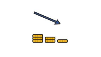 exchange down icon animation alpha channel video