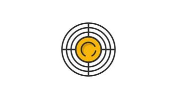 target with money target animation alpha channel video