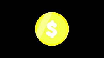 coin flip loopinng animation video