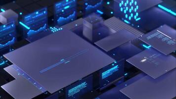 Technology digital business corporate abstract 3d video