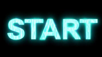 Neon Futuristic Light Effect START Text for Tech and Sci-Fi Projects video