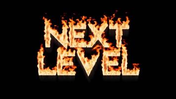 Flaming Next Level Typography, Fiery Animated Text video
