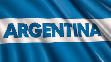 Waving Argentina Flag, Dynamic Background video