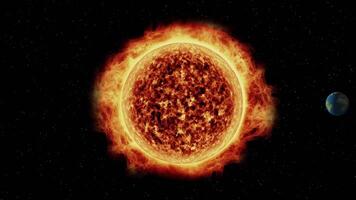 Animated sequence of suns and orbiting planets video