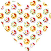 Fried Egg Microgreens tomato slices and grill sausage on plate Seamless Pattern on heart shape fond. Isolated illustration Food Theme or Menu Cards Banners, leaflets, labels, price tag, posters vector