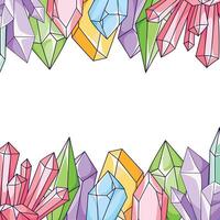 Colorful crystal design frame vector