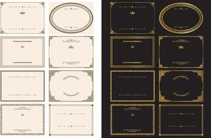 Set of vintage decorative frames vector